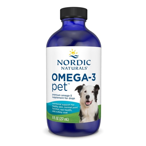 [BRSWIZITC4CWOA3G] Nordic Naturals Omega-3 Pet, Unflavored - 8 oz - 1380 mg Omega-3 Per Teaspoon - Fish Oil for Medium to Large Dogs with EPA & DHA - Promotes Heart, Skin, Coat, & Immune Health