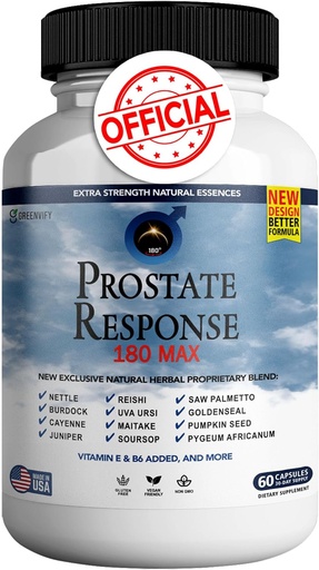 [BRSRAAL7A4IQG33B] Prostate Response 180 Max Prostate Formula Supplements for Men Capsules, Health Supplements - Maximum Strength, All Natural to Support Normal & Healthy Function (1)