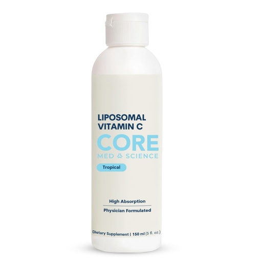 [BRSWG2Q6A4HWAHLO] Core Med Science Liposomal Vitamin C 1000mg Liquid - Original Formula, 5 Fl Oz - Natural Liposomal Vitamin C Supplement Non-GMO - Immune System Booster for Adults - Supports Collagen Formation