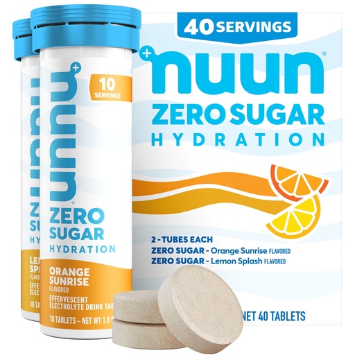 [BRSRAGL3OUMWAA3B] Nuun Zero Sugar Hydration Electrolyte Tablets - Sodium, Potassium, Chloride, Calcium, Magnesium, Light & Delicious Fruit Flavors, No Sugar, Gluten Free, Vegan, Mixed Citrus 4 Pack (40 Servings Total)