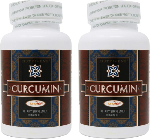 [BRSWKZYGCAEAMHDK] 2-Pack Curcumin Longvida von Nutrivene (500 mg, 60 Kapseln)