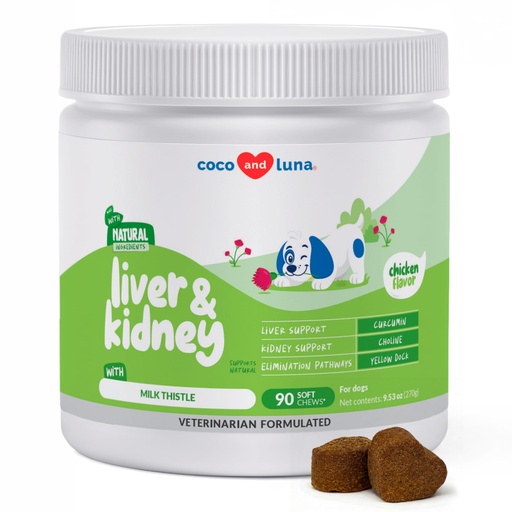 [BRSROFQQOECA2DYZ] Milk Thistle for Dogs 90 Soft Chews - Liver, Kidney Detox & Hepatic | With Milk Thistle Silymarin, Choline & L-Arginine. Supports liver detox, kidney health & hepatic function with EPA & DHA.