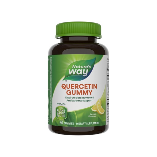 [BRSRM23QBMBRGCLX] Nature’s Way Quercetin Gummies with Zinc, Immune Defense Support*, Antioxidant Support *, Lemon Flavored, 60 Gummies (Packaging May Vary)