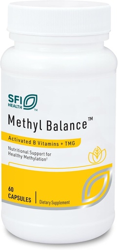 [BRSWIHI2AZ4BQCTU] Klaire Labs SFI Health Methyl Balance - Activated Vitamin B + Trimethyglycine Supplement - Metafolin Methyl Folate, Betaine TMG, Vitamin B2, B6 & 12 - Support Healthy Energy Levels (60 Capsules)