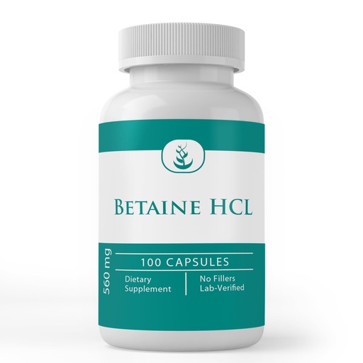 [BRSWYZY3AQBAYYL4] PURE ORIGINAL INGREDIENTS Betaine HCL, (100 Capsules) Always Pure, No Additives Or Fillers, Lab Verified