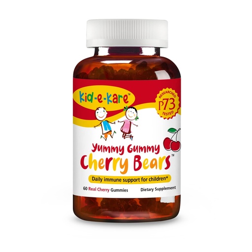 [BRSW2HYNCN4GEH3O] NORTH AMERICAN HERB & SPICE kid-e-kare Yummy Gummy Cherry Bears - 60 Real Cherry Gummies - Daily Immune Support for Children - With P73 Oreganol & Black Seed Oil - Non-GMO - 30 Servings