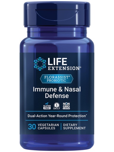 [BRSWGEAQCMNGOC3H] Life Extension FLORASSIST® Immune & Nasal Defense, L. rhamnosus CRL1505, Immune Response, Healthy Nasal Airflow, Seasonal Support, Gluten-Free, Non-GMO, 1 Daily, Vegetarian, 30 Capsules