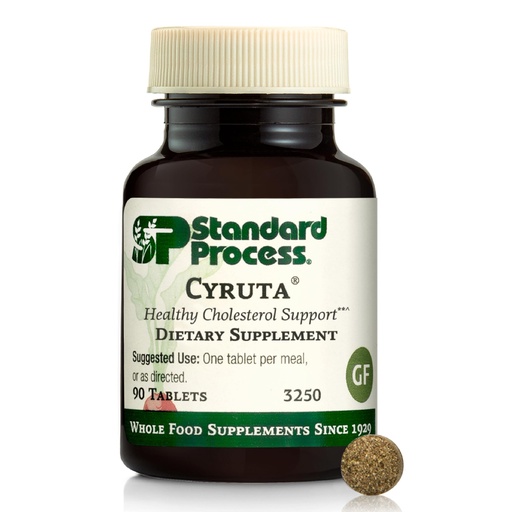 [BRSWIYT7BIABAC36] Standard Process Cyruta - Healthy Metabolic Process & Circulation Support Supplement - Healthy Heart Supplement with Organic Buckwheat Flour & Bovine Adrenal Cytosol Extract - 90 Tablets