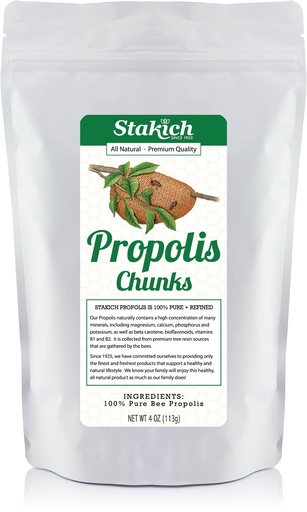 [BRSWIYYFCF5ROETA] Stakich Bee Propolis Chunks - Pure, Natural - 4 oz