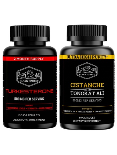 [BRSROBTQDIARYDL5] Black Forest Supplemets Starter Pack Bundle. 1 X Turkesterone + 1 X Cistanche (TESTO Pack)