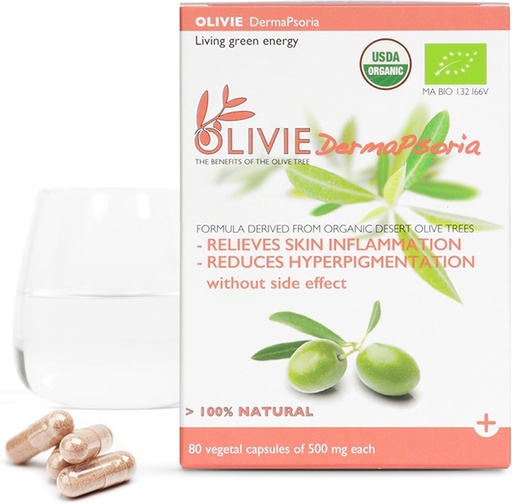 [BRSW2AIHOIJQKHY3] Organic Olive Leaf Extract Supplement for Women and Men by OLIVIE | DermaPsoria Supplement for Psoriasis, Eczema, Hyperpigmentation | Olive Oil Capsules | Antioxidant Polyphenols | 80 Vegetal Capsules