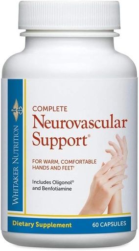 [BRSWI2T2CVYR22D4] Dr. Whitaker's Complete Neuro-Vascular Support Supplement for Nerve Function and Microcirculation, 60 Capsules (30-Day Supply)
