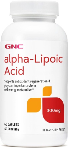 [BRSWIZIZOQGQACD6] GNC Alpha-Lipoic Acid 300mg, Plays an Important Role in Cell Energy Metabolism, 60 Count