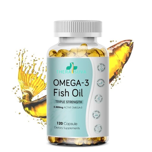 [BRSROAD6OAPAI335] Triple Strength Wild Alaskan Fish Oil, Omega-3 2500mg, EPA 1,300mg + DHA 1,200mg, Supplement for Heart and Joint Health, 2 Month Supply, 120 Softgels