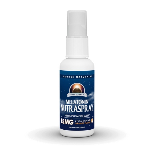[BRSWGZ3QBAMBOFDB] Source Naturals Sleep Science Melatonin NutraSpray -Orange Flavored - 1.5 mg - 2 Fluid oz