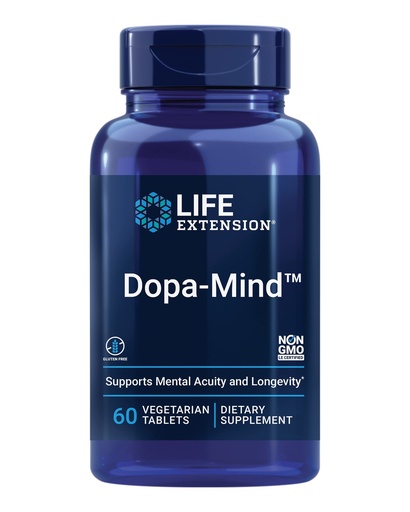 [BRSWKZIZDMBRU3A7] Life Extension Dopa-Mind™, Dopamine Support Supplement, Supports Cognitive Performance, Healthy Dopamine Production, Gluten-Free, Non-GMO, Vegetarian, 60 Tablets