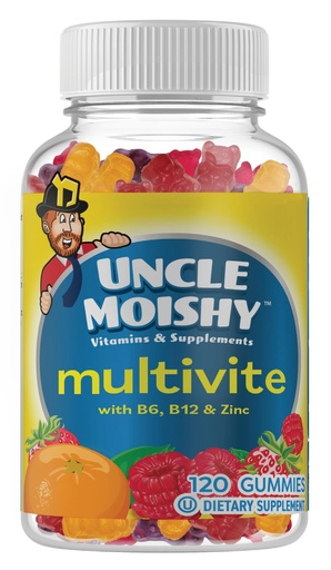[BRSWIZIIOB4BEYI3] Uncle Moishy Childrens Multi-Vitamin Mineral Jellies with Choline - 120 Jellies