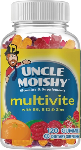 [BRSWIZIIOB4BEYI3] Uncle Moishy Childrens Multi-Vitamin Mineral Jellies with Choline - 120 Jellies