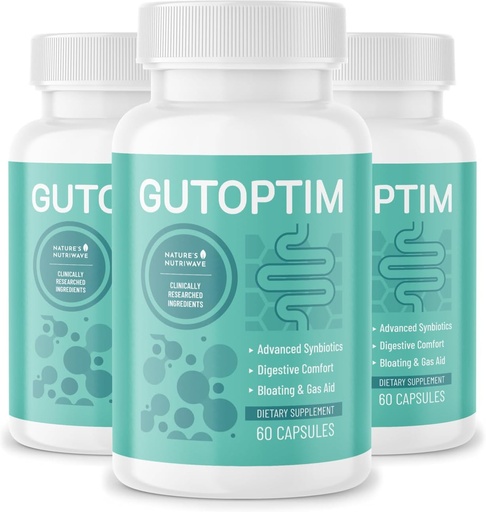 [BRSRAFQ6OIIRO3DJ] GutOptim Probiotic & Prebiotic Capsules | 女性と男性のためのSynbiotic Gut Health&Bloating Edwardsのプレ・プロバイオティクス | 消化器の健康のためのプロバイオティクスと酵素 | GMO以外の60 Ct、3ヶ月の供給