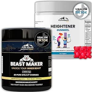 [BRSRAAADOQPAMFLZ] Heightener Gummies + Pure Shilajit Gummies