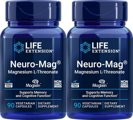 [BRSWIAD6OMEAKCDC] Extensión de vida Neuromag Magnesio L-treonato, 90 Cuenta (Pack of 2)