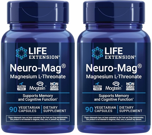 [BRSWIAD6OMEAKCDC] Life Extension Neuro-mag Magnesium L-threonate, 90 Count (Pack of 2)