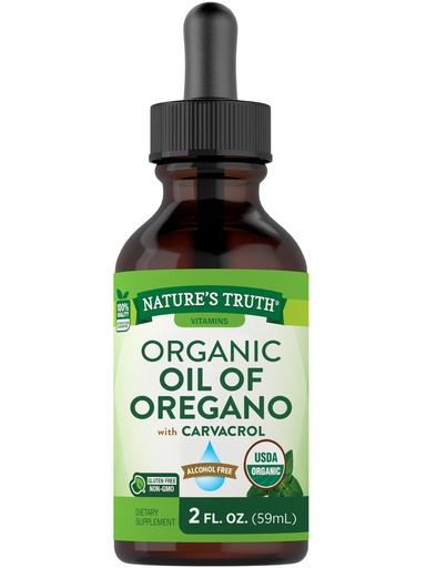 [BRSROGD4BEMWM3L3] Nature's Truth Organic Oil of Oregano Liquid Drops | 2 fl oz | Mediterranean and Wild Oregano Supplement | Non-GMO & Gluten Free