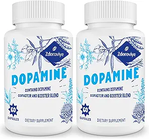[BRSROCD7AUBWOC3K] Dopamine Supplements for Men and Women - Contains 500mg Mucuna Pruriens Extract (40% L-DOPA) - 60 Capsules (2 Pack)