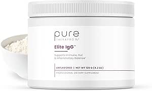 [BRSW2AAFDMNGEAY4] Pure Therapro Rx Elite IgG Immunoglobulin Supplement Powder, 60 Servings, 1100 mg IgG, IGA & IgM Serum Derived Immunoglobulins, Unflavored, Gluten, Dairy & GMO Free Colostrum Supplement Alternative