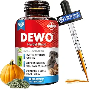 [BRSW2ZICC4HAACD2] Natural Intestinal Defense for Dogs & Cats – Herbal Cleanse with Wormwood, Black Walnut – Promotes Healthy Gut & Flora Balance – Advanced Broad Spectrum Formula