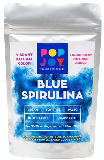 [BRSWGFIKOQHA4EYV] 100% Blue SPIRULINA Powder by POPJOY - Vibrant SUPERFOODS