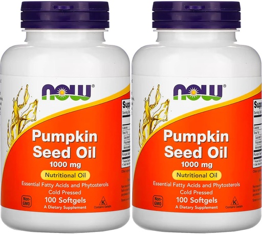 [BRSWIAIFDJYWCFLE] Now Foods Pumpkin Seed Oil 1000mg Soft- gels, 200- Count (100X2)