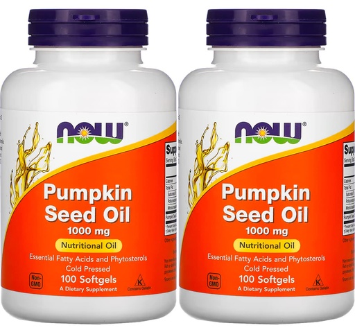 [BRSWIAIFDJYWCFLE] Now Foods Pumpkin Seed Oil 1000mg Soft-gels, 200-Count (100X2)