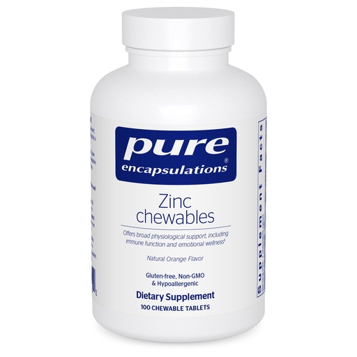 [BRSWYAD7BUIRADY7] Pure Encapsulations Zinc Chewables | Supplement for Immune System Support, Growth and Development, and Wound Healing | 100 Chewable Tablets | Natural Orange Flavor
