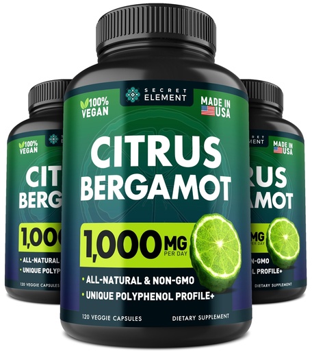 [BRSRABT6OUJQIFDX] Citrus Bergamot Extract 1000mg for Women and Men – Polyphenol-Rich Bergamot Capsules for Daily Wellness, Antioxidant Support & Healthy Lifestyle, Non-GMO, Gluten Free, 120 Vegan Capsules, Pack of 3