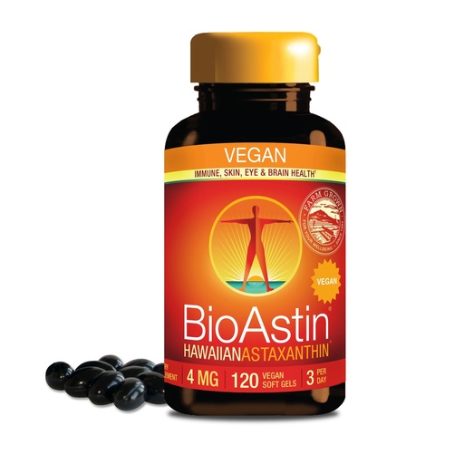 [BRSWKYL6BV5R22I3] Nutrex Hawaii BioAstin Hawaiian Astaxanthin - Vegan - 4mg Customizable Dosage, 120 Softgels - Antioxidant Support for Skin & Immune Health - Premium Microalgae Grown in Kona - Non-GMO & Gluten-Free