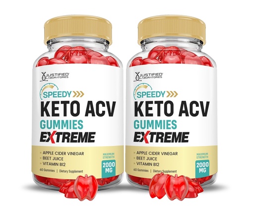 [BRSROZY6AB5WCGT5] (2 Pack) Speedy Keto ACV Gummies Extreme 2000MG Speedy Keto Gummies Advanced Formula Apple Cider Vinegar with Pomegranate Beet Juice Powder B12 Vegan Non GMO 60 Gummys