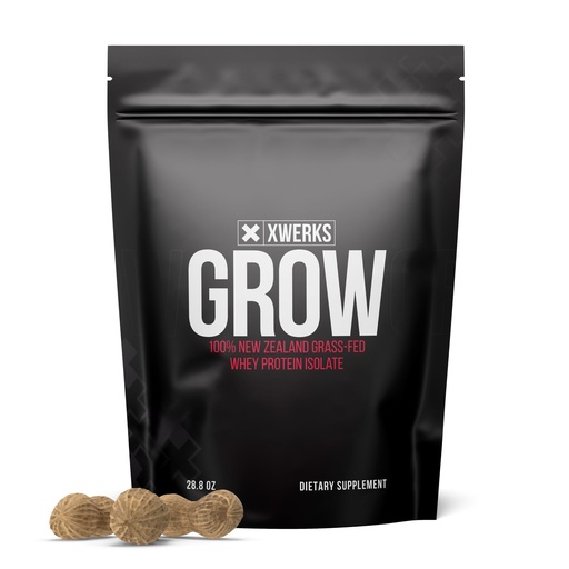 [BRSWGZQ2DMPWK3LA] XWERKS Grow Whey Protein Powder, 25g Pure Isolate Protein from New Zealand Grass Fed Cows, Builds Strength and Speeds Recovery, Paleo and Keto Friendly, Soy and Gluten Free, Peanut Butter, 30 Servings