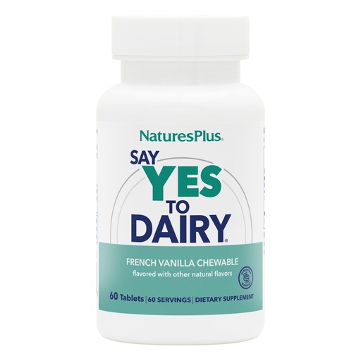 [BRSWIYTYCUOG2YLK] NaturesPlus Say Yes to Dairy - 50 Chewable Tablets - Natural Lactase Enzyme Supplement - Maximum Strength Digestive Aid - Lactose Intolerance Relief - Gluten Free - 50 Servings