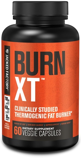 [BRSWKEARB4IBCCA5] Jacked Factory Burn-XT Clinically Studied Fat Burner & Weight Loss Supplement - Appetite Suppressant & Energy Booster - with Acetyl L-Carnitine, Green Tea Extract and More - 60 Natural Diet Pills