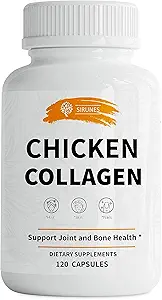 [BRSROZIBBAOROGTJ] SIRUNES Chicken Collagen Capsules - Type II Collagen Nutritional Supplement for Joint, Skin & Bone Support - Non-GMO, Anti-Aging Dietary Supplements with Hydrolyzed Collagen Peptides - 120 Capsules