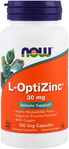 [BRSWIYYPOMNW2ELK] AHORA Opti L-zinc, 30mg, 100 cápsulas (Pack of 3)