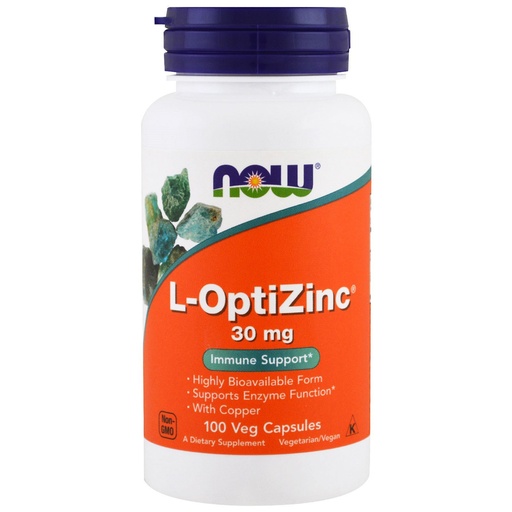 [BRSWIYYPOMNW2ELK] NOW Opti L-zinc, 30mg, 100 Capsules (Pack of 3)