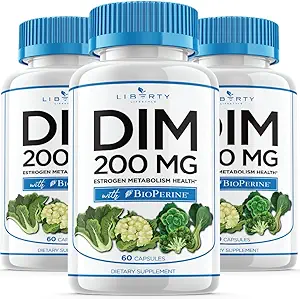[BRSRAHAOPMAWCE35] DIM Supplement 200mg - DIM Diindolylmethane Plus BioPerine - Estrogen Balance, Hormone Menopause Relief, Acne Treatment, Vegan - 180 Count