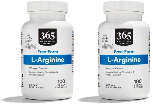 [BRSRAGT7OYCAAHY7] Whole Foods Market, L Arginine 500Mg 100 Veggie Caps (Pack of 2)