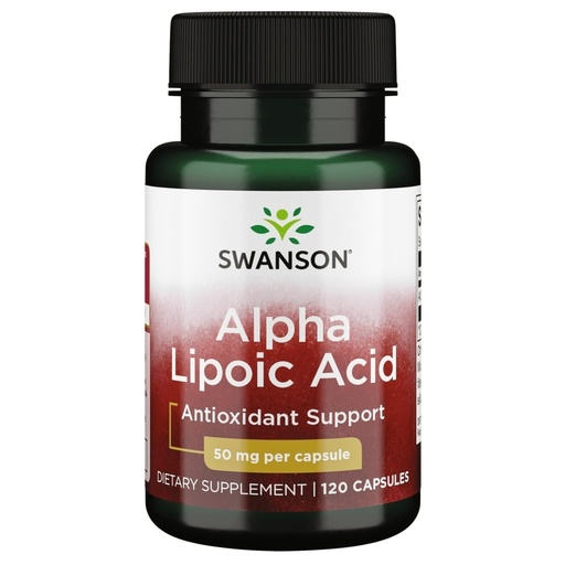 [BRSWIYT7PMBQE2TE] Swanson Alpha Lipoic Acid 50 mg for Cellular Energy, 120 Capsules | Maintains Cellular Energy Production and Boosts Antioxidant Activity with Support for Cardiovascular Health