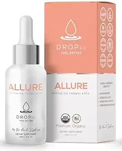 [BRSROBA2BAFRYCDB] DropRx Allure by Dr. Nicole Saphier – Gotu Kola & Horsetail Extract, Supports Hair & Nail Health, Promotes Skin Vitality, Organic, Non GMO, Vegan, Gluten Free & Kosher, Made in USA (2 Fl Oz)