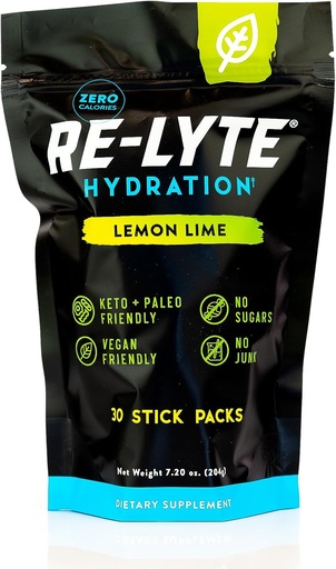 [BRSWYBAHCIARUGYY] REDMOND Re-Lyte Electrolyte Drink Powder Mix (Lemon Lime), 30 Stick Packs
