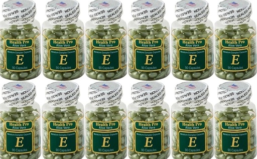 [BRSWIEAADIBREDLI] Nu-Health Aloe Vera Complejo de Moisture Vitamina E Oil for Skin TENIDO 90 Cápsulas Suero tópico para la piel Silenciosa Hidratada Pack of 24