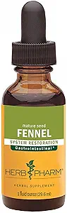[BRSWIYTYC4BACG3I] Herb Pharm Certified Organic Fennel Liquid Extract for Digestive System Support - 1 Ounce (DFENN01)